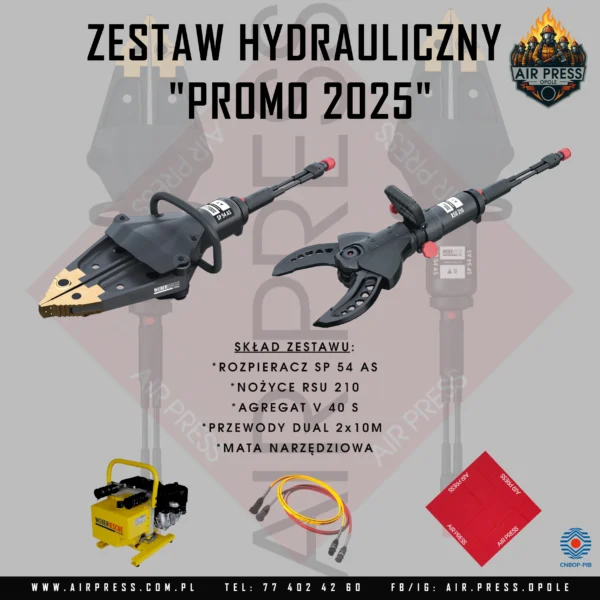 AIR PRESS Zestaw narzędzi hydraulicznych PROMO 2025